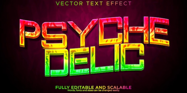 Psychedelischer Texteffekt, editierbare Magie und verträumter Textstil