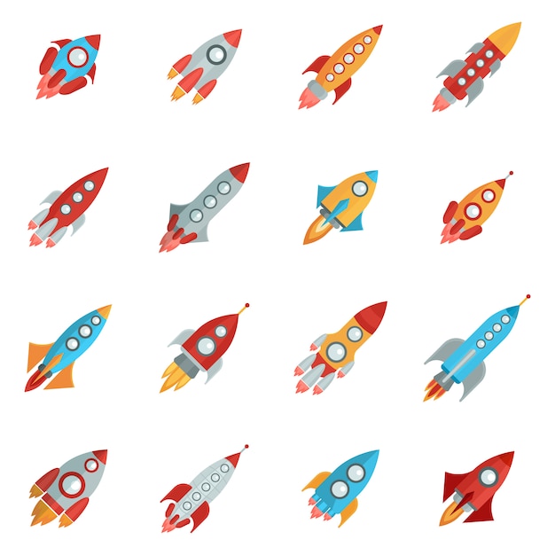 Raketen Icons Set