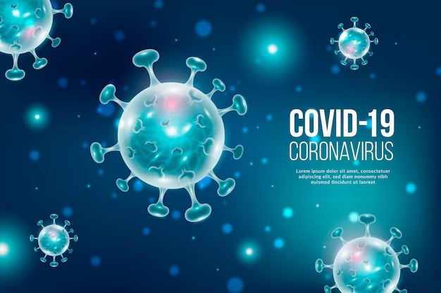 Kostenlose Vektor realistischer coronavirus-hintergrund