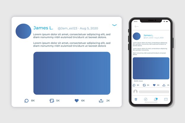 Realistisches Social-Media-Tweet-Mockup