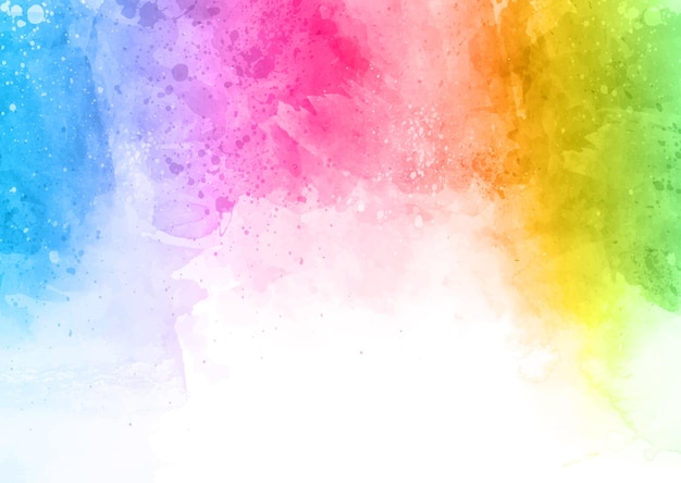 Kostenloser Vektor regenbogenfarbener aquarell-texturhintergrund