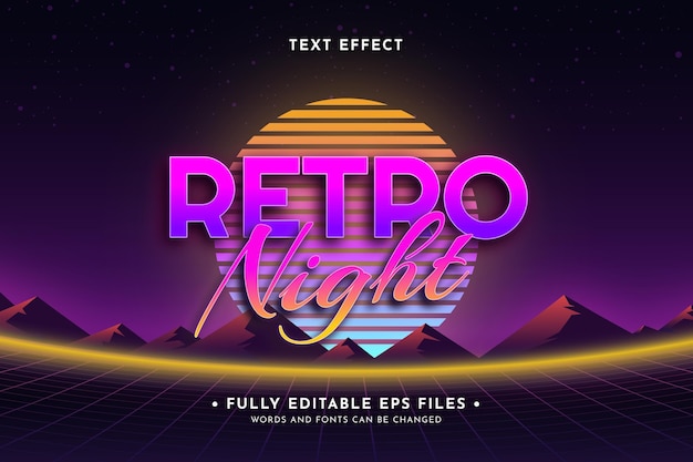 Retro-Neon-Texteffekt-Design