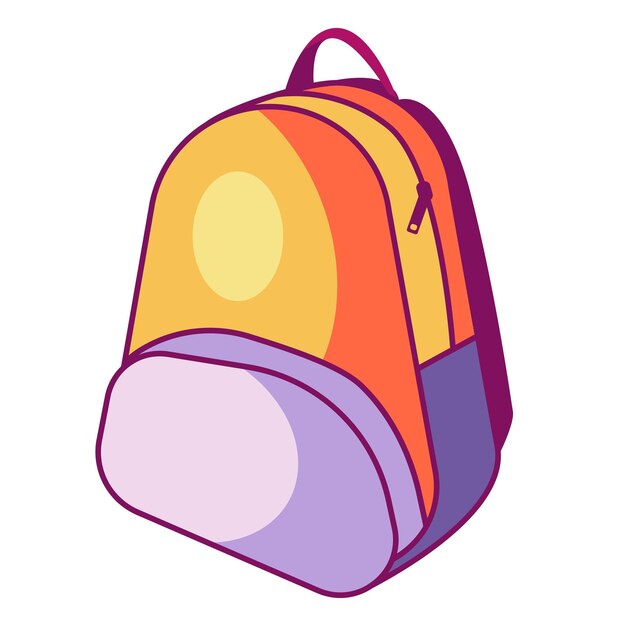 Rucksack-Symbol flache Illustration