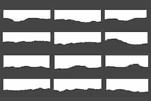 Kostenloser Vektor sammlung heftige zerrissene papierblätter