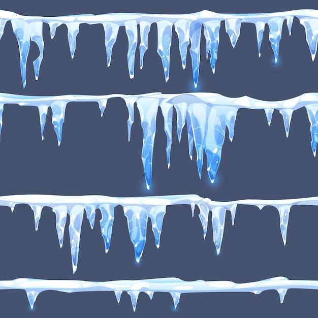 Kostenlose Vektor sammlung verschiedener kalter eiszapfen