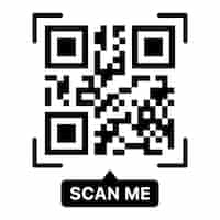 Kostenloser Vektor scannen sie den qr-code von mir