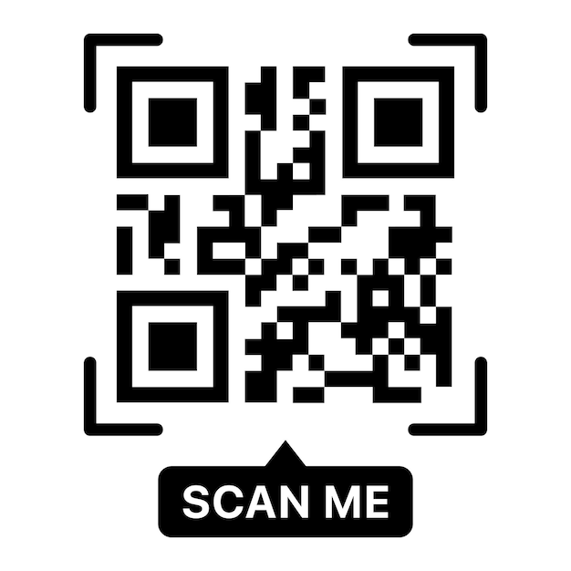 Kostenlose Vektor scannen sie den qr-code von mir