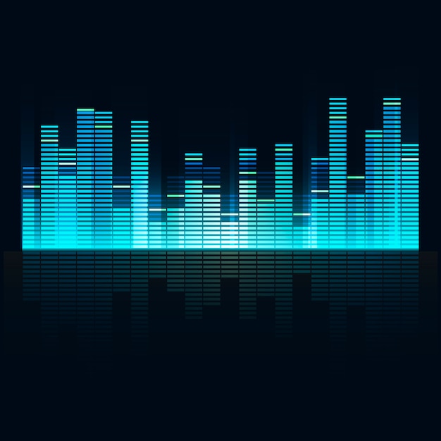 Kostenlose Vektor schallwellen-equalizer-vektor-design