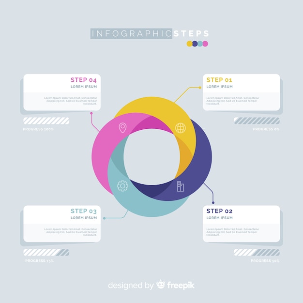 Schritte Infografik