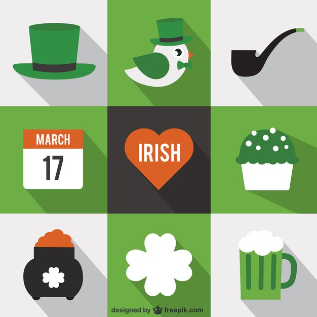 St patricks day icons