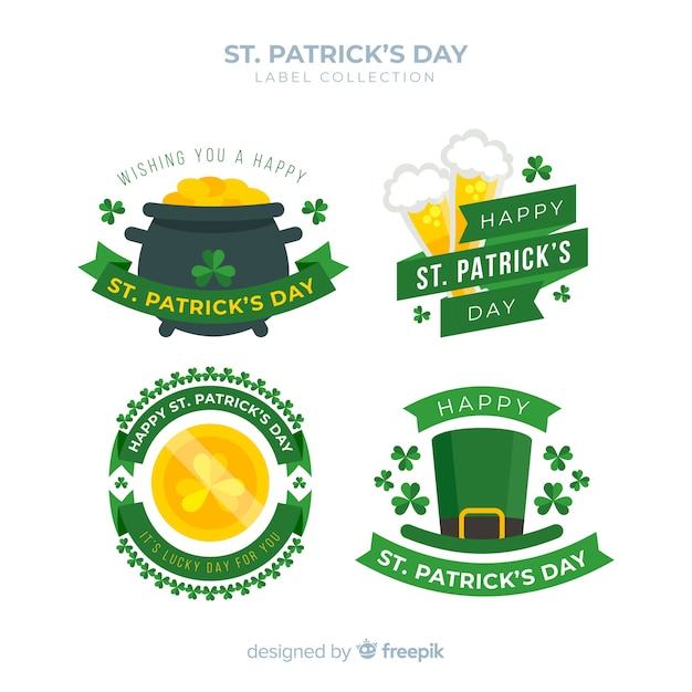 St. Patricks Day Label-Sammlung