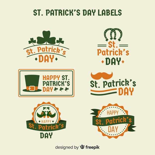 St. Patricks Day Label-Sammlung