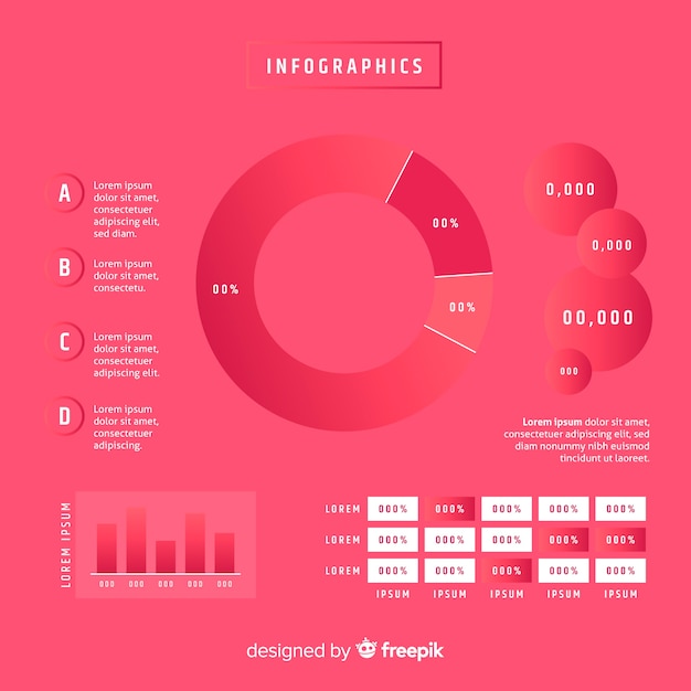 Kostenlose Vektor steigung infografik