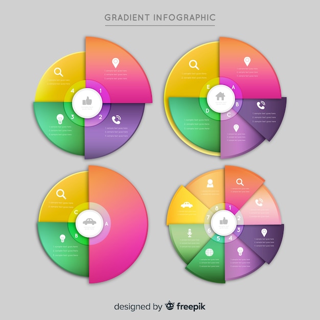 Kostenlose Vektor steigung infografik