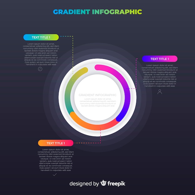 Kostenlose Vektor steigung infographik konzept