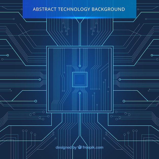 Kostenlose Vektor technologiehintergrund in der abstrakten art