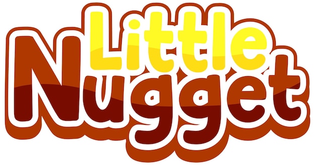 Kostenloser Vektor textdesign des little nugget-logos