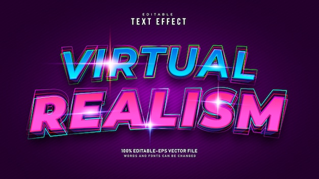 Texteffekt der virtuellen Realität