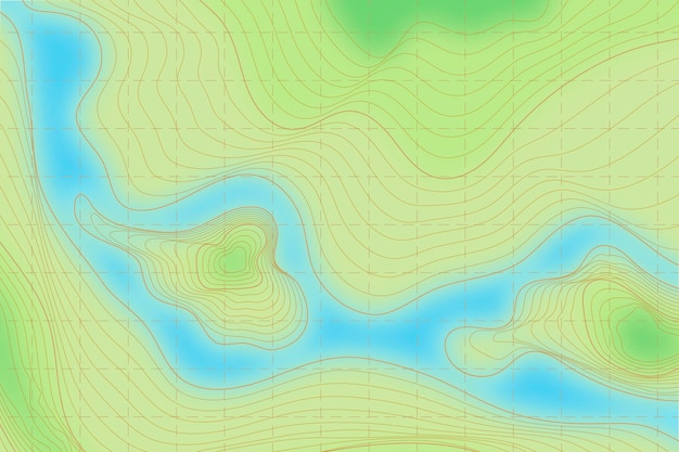 Kostenlose Vektor topographisches kartenhintergrundkonzept