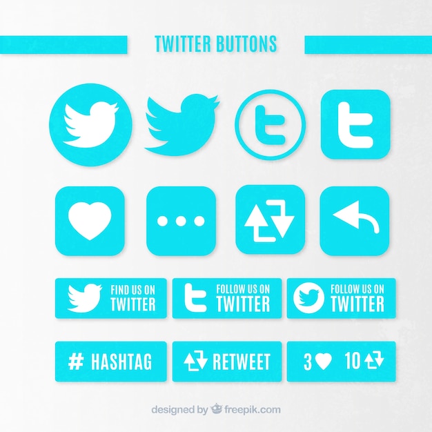 Kostenlose Vektor twitter-buttons