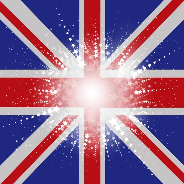 Kostenlose Vektor union jack-flagge hintergrund