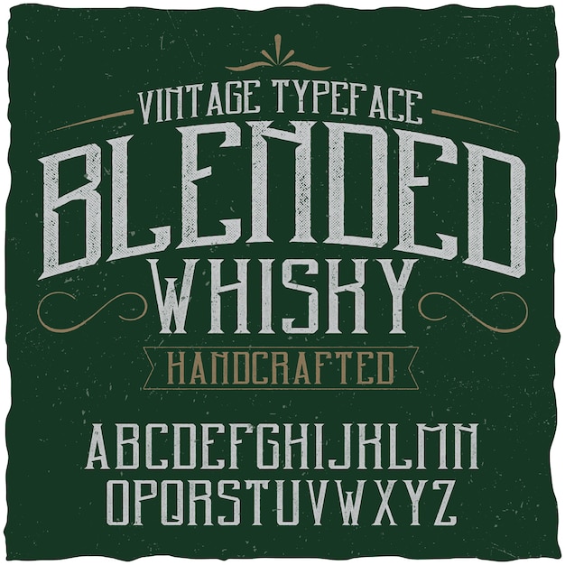 Kostenlose Vektor vintage schrift namens blended whisky