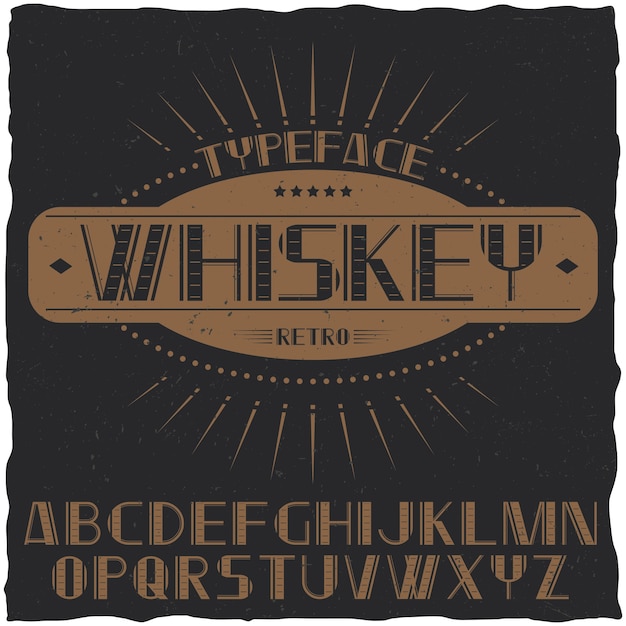 Kostenlose Vektor vintage schrift namens whisky