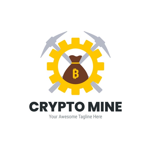 Vorlage für das Krypto-Mining-Logo