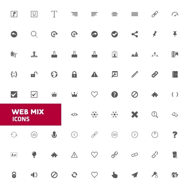 Kostenlose Vektor web icon set