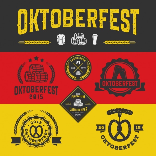 Kostenloser Vektor wiesn-logos sammlung