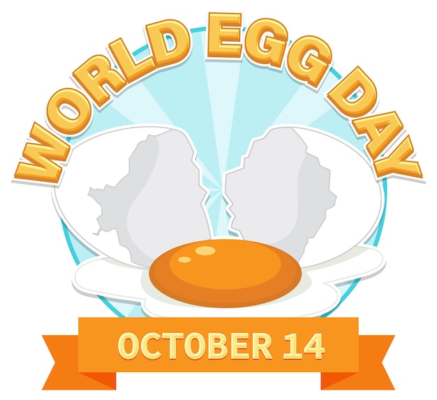 Kostenlose Vektor world egg day banner oder logo-design