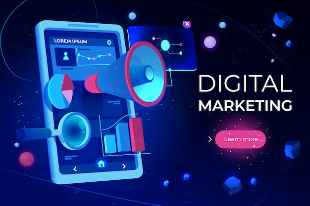 Zielseite für digitales Marketing