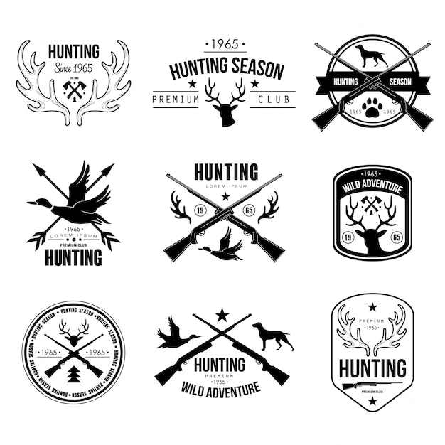 Vektor abzeichen etiketten logo design elemente jagd