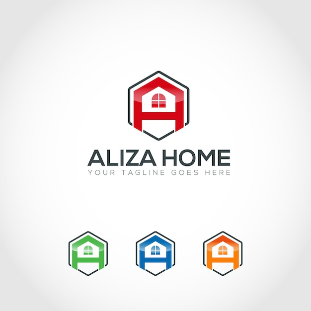 Aliza Home Logo-Template-Design Free Vector