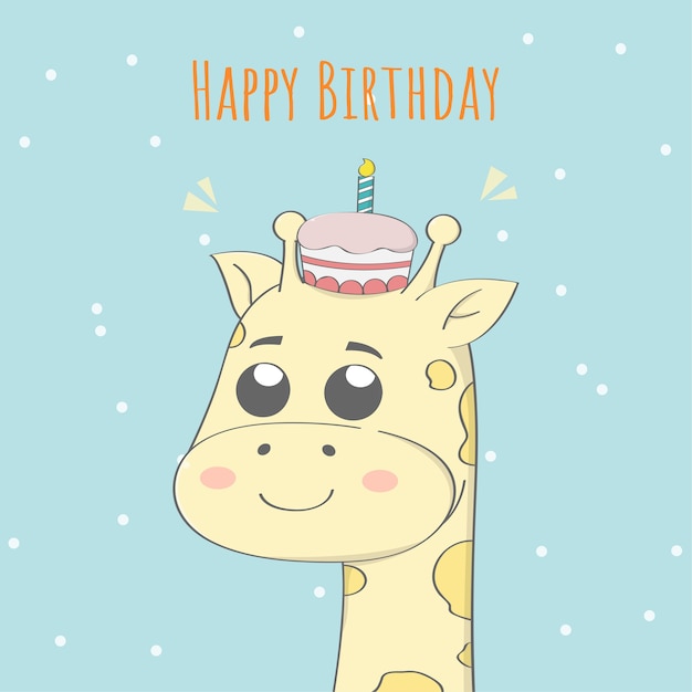 Alles Gute zum Geburtstag der netten Babygiraffe