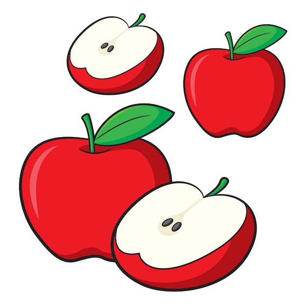 Apple-Cartoon-Set