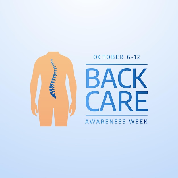 Vektor back care awareness week vektordesign-vorlage gut für den gebrauch bei feiern rückenpflege awareness design flachdesign eps 10