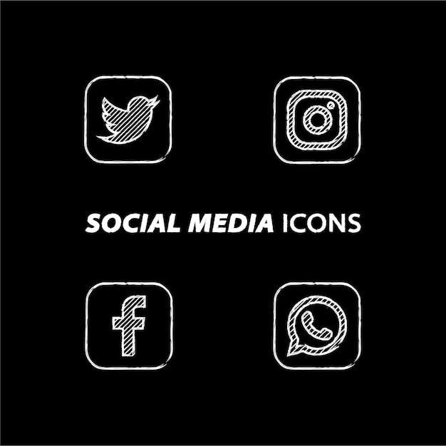 Vektor beliebte social media icons