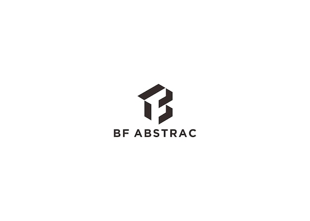 bf abstrakte Logo-Design-Vektorillustration