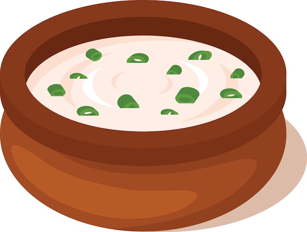 Bild von einer Schüssel Creme Suppe Lebensmittel-Illustration