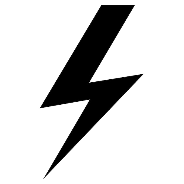 Blitzbolt-Symbol Elektrizitätssymbol Strom-Energie-Zeichen Vektor-Illustration Linocut