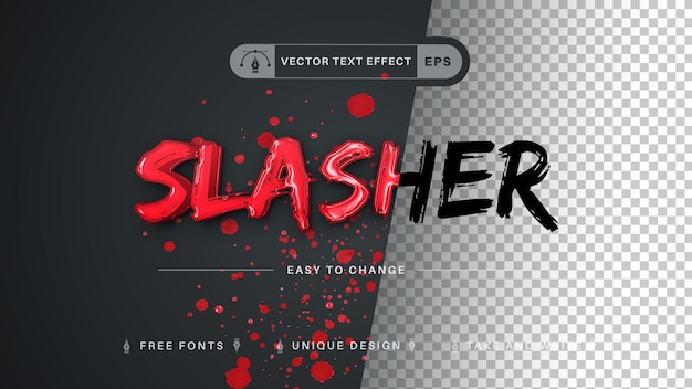 Blood Slasher bearbeitbarer Texteffekt-Schriftstil