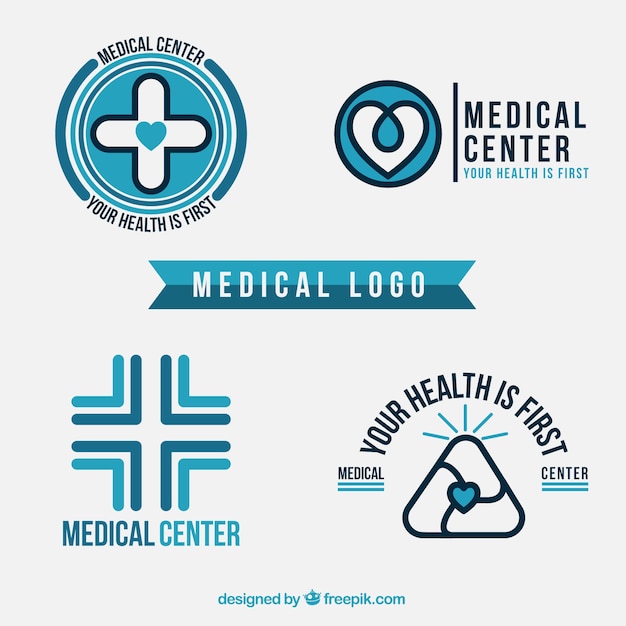 Vektor blue medical logos