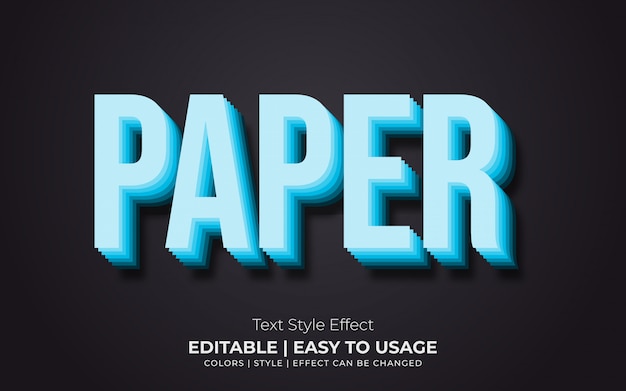 Blue Paper Text Style-Effekt