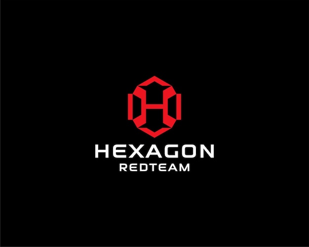 Vektor buchstabe h hexagon einfaches modernes logo