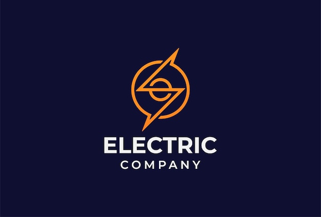 Vektor buchstabe o elektrische donner-logo-design-vektorillustration