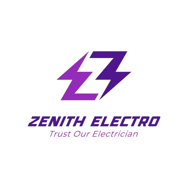 Buchstabe Z Electro Logo Design für Ihr Unternehmen