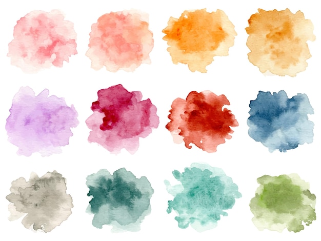 Bunte abstrakte Aquarell-Spritzersammlung