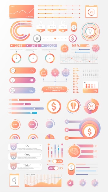 Vektor bunter infografik-element-design-vektor