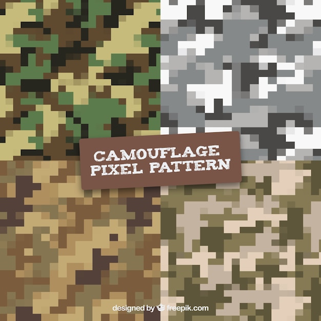 Camouflage digitale pixelig Vektor-Muster